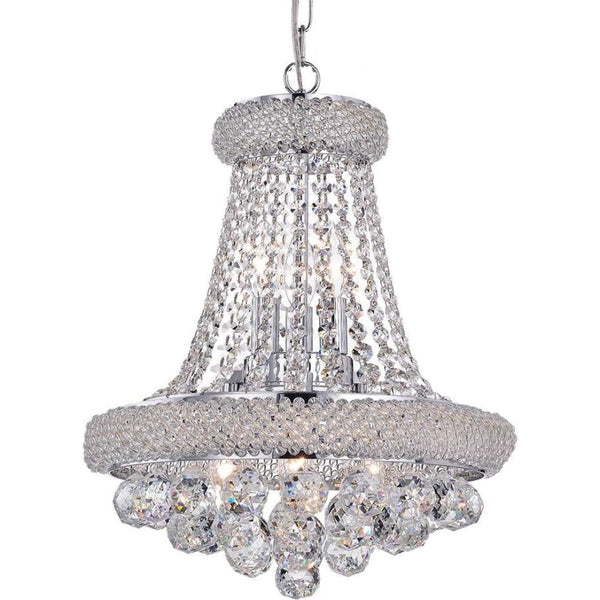 Isidra Chrome and Crystal 15-inch Chandelier