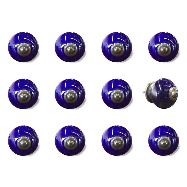 1.5" x 1.5" x 1.5" Navy and Copper  Knobs 12 Pack