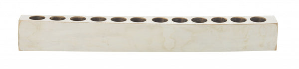 Distressed White 12 Hole Sugar Mold Candle Holder