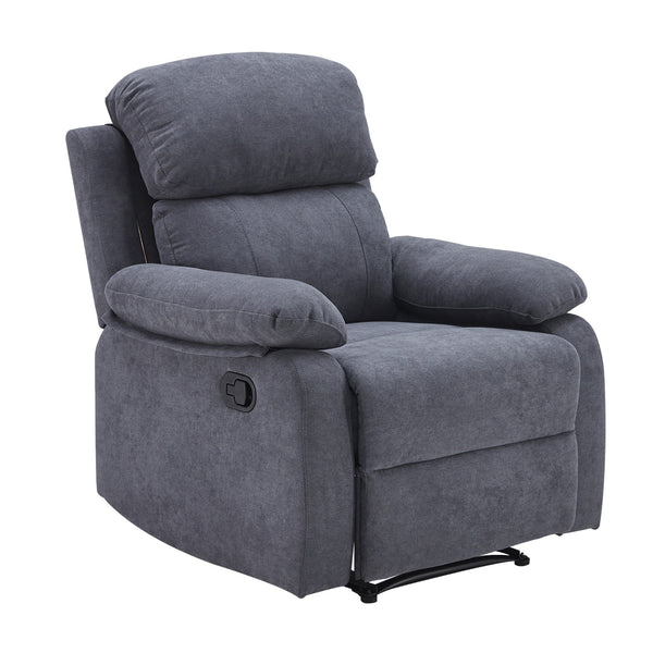 Gray Contemporary Modular Manual Recliner Chair